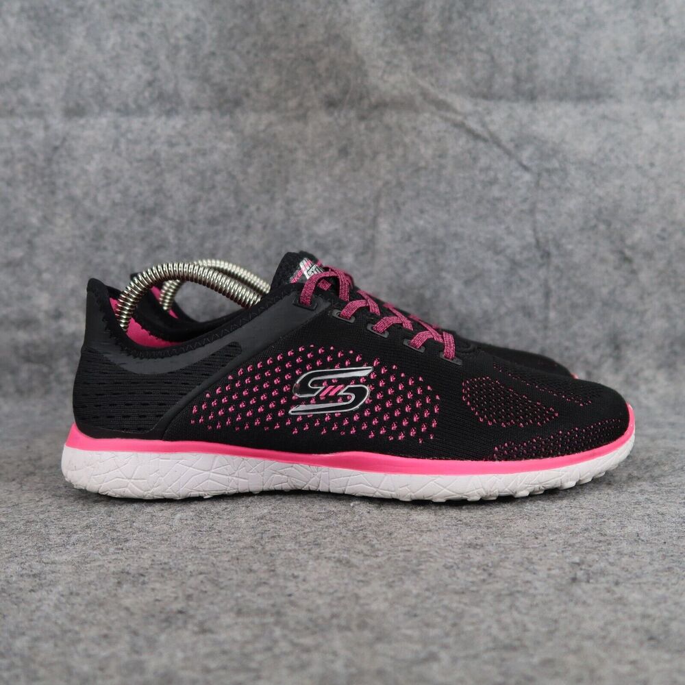 Skechers Shoes Womens 7.5 Athletic Trainers Sport Microburst Supersonic Pink Low - Picture 2 of 13